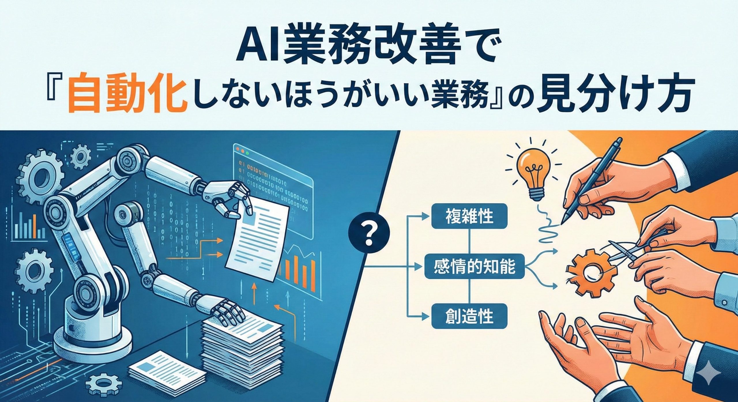 AI業務改善で「自動化しないほうがいい業務」の見分け方