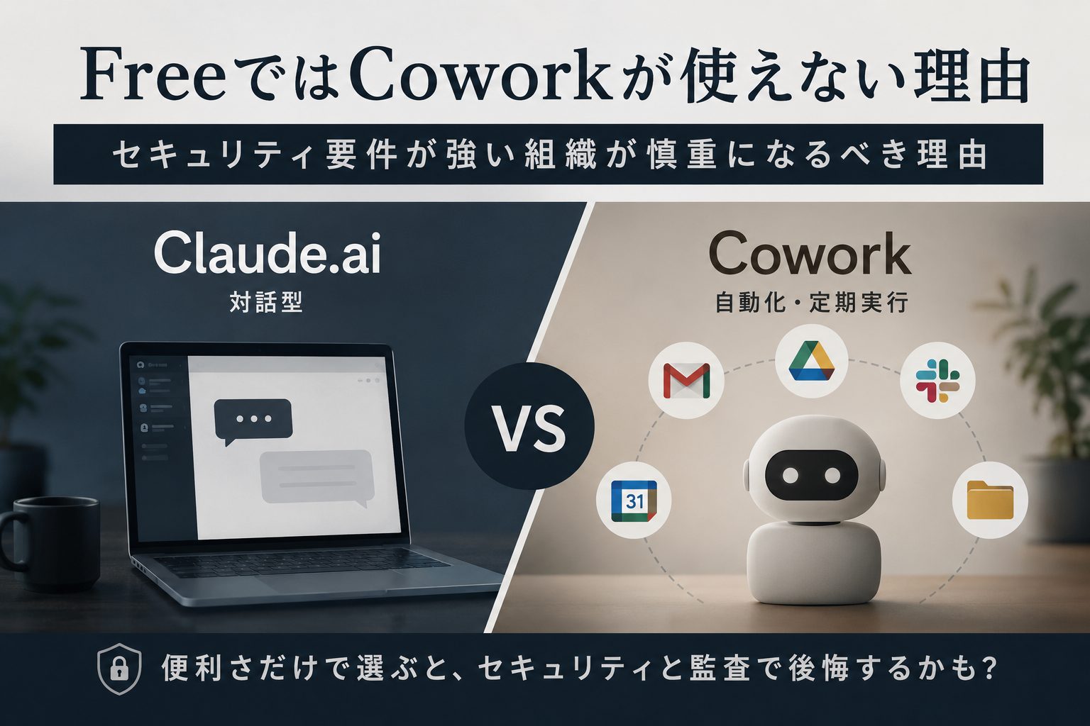 【Claude.ai】Free では Cowork が使えない理由、そしてセキュリティ要件が強い組織が慎重になるべき理由